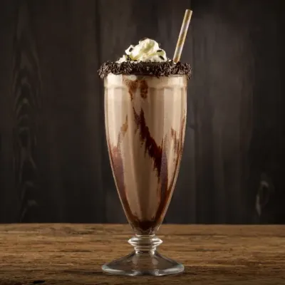 Chocolate Milkshake With Whipped Cream